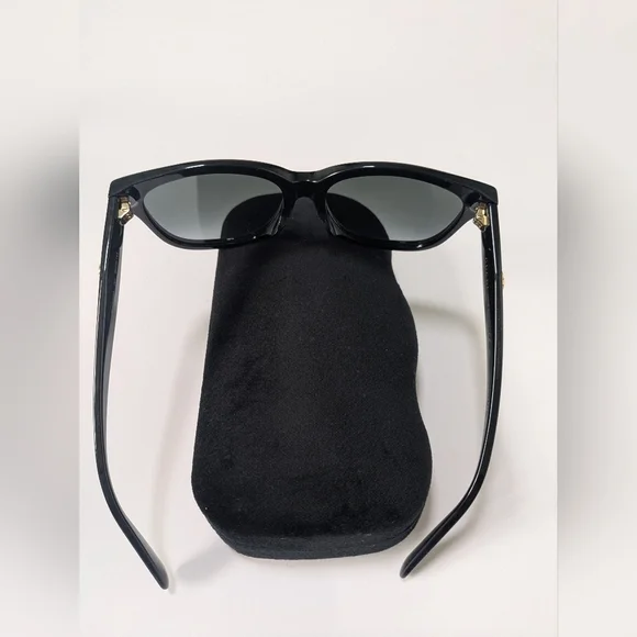 Gucci Women Square Sunglasses GG0800SA 001 Black/Grey Lens 56mm Authentic - Picture 7 of 10